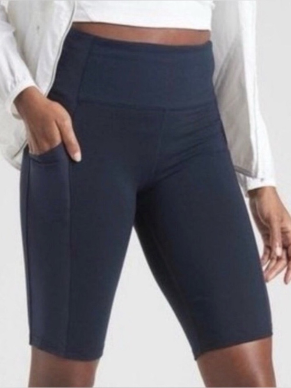 Athleta Excursion Hybrid Blue Biker Shorts  Sz S
